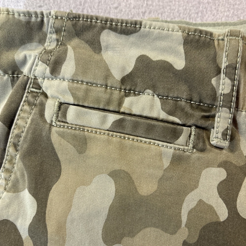 GAP Girlfriend Khaki Pants Womens Sz 12 Camo High Rise Straight Casual Military - Picture 3 of 10
